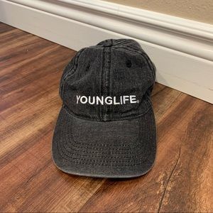 YOUNGLIFE Embroidered Charcoal Baseball Hat Cap
